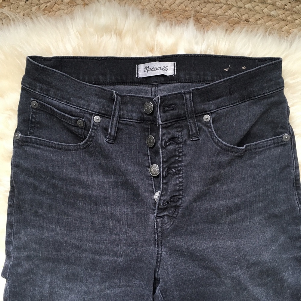 Madewell Cali Demi-Boot Jeans. Washed black.